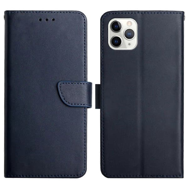 Nappa Texture Genuine Leather Flip Case + Inner TPU Shell Drop-proof Wallet Stand Phone Cover
