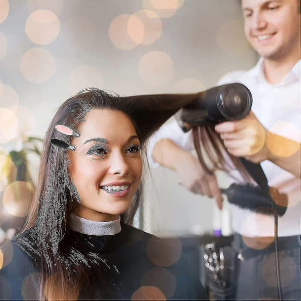 12 stykker ingen bøjning krølleklemmer hårklemmer til makeup-påføring (sort, hvid, pink)