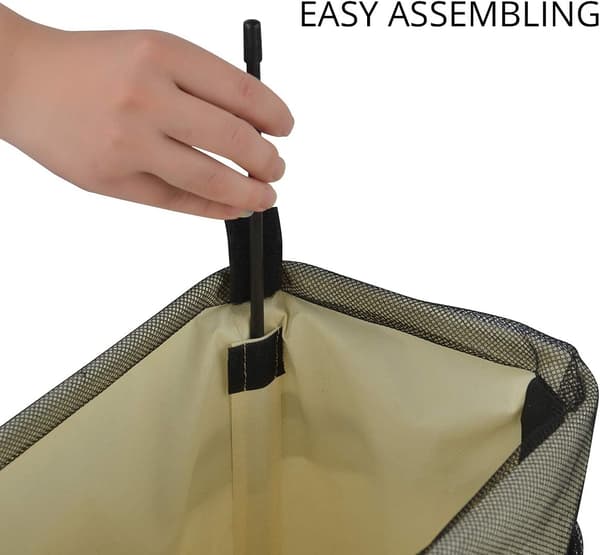 [13] Laundry Hamper, 60CM Practical Hanging Laundry Basket Tall and Slim Laundry Hamper Waterproof Laundry Bag with Breathable Mesh Lid Laundry Bag, Grey