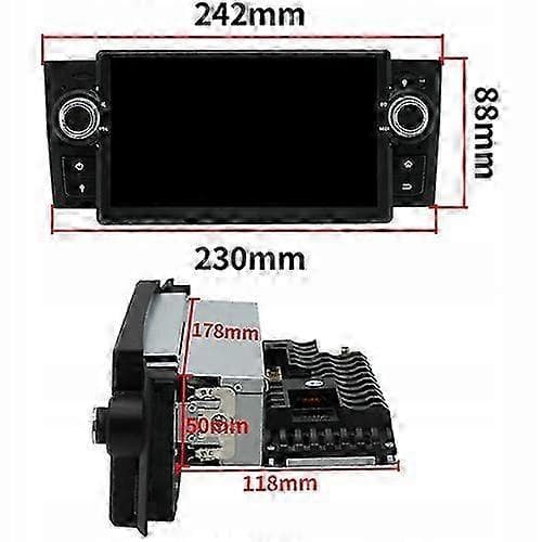 Fiat Grande Punto 2007-2012 Carplay-aktiverad 2-DIN bilstereo