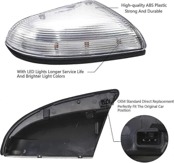Sidespeil blinklys for Dodge Ram 1500 2500 2009-2018 på førersiden