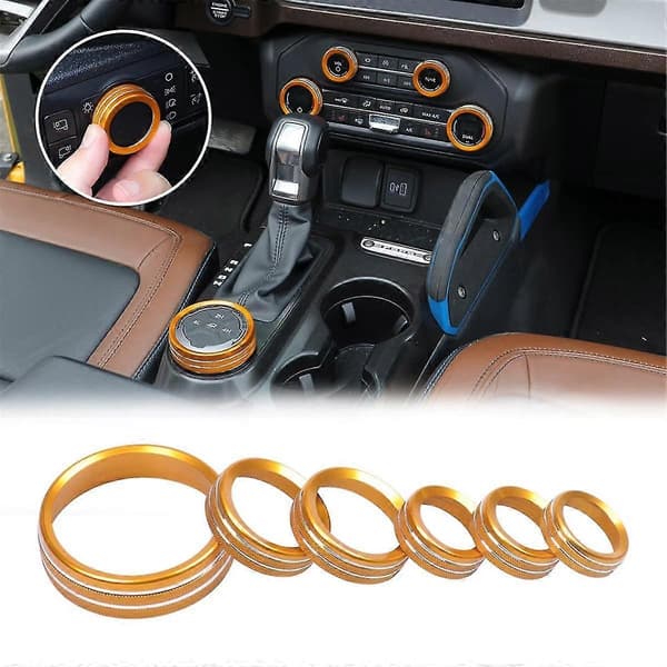 Aircondition Headlight Switch Knap Hjul Træk Trailer Gear Switch Knap Cover Til 2021-2023 (gul)