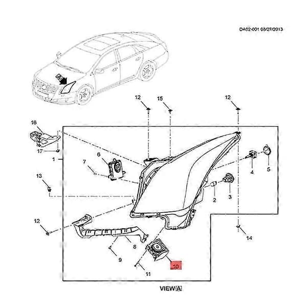 22791374 LED kørelysdiode modul til Cadillac ATS XTS 2013-2017 JFLCLG1 Angel Eye Ind BlackSilver