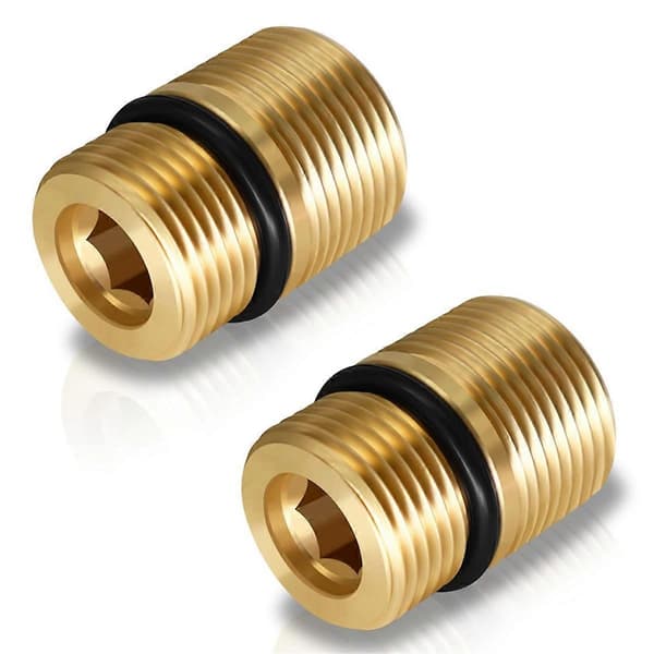2 stk. 7110264 Vandudløbsfitting Højtryksrenser Pumpedele, M20 Han til M22 Han Vandudløbsforbindelse As Shown