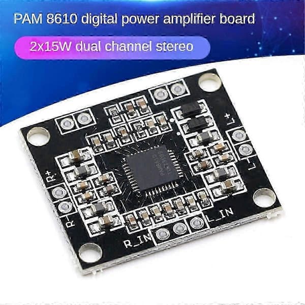5 stk. PAM8610 modul digital 2x15W lydforstærkerkort DC7-15V dobbeltkanals stereolydforstærker JN