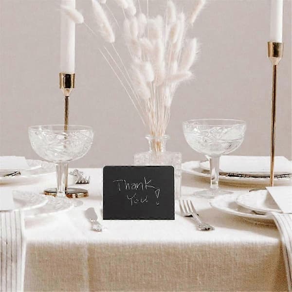 20 stk. bordskilt Matbrett Bufféetiketter Meldingstavle Krittbord Display Pris Bordplate Black