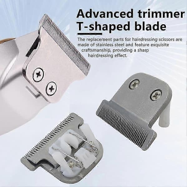 2 STK Erstatning Avtakbart T-blad for T-blader for Trimmermodeller 9864/9864SS/9686/9818A/9854L//98 Silver