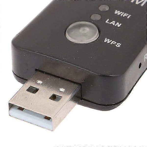 Smart TV til UWA-BR100 Wifi trådløs USB LAN-adapter Wifi Repeater Black 1 Pcs