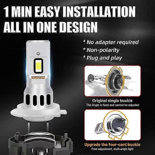 100000LM H7 LED-lys til lastbiler 24V Canbus-kompatible 6000K Cold White