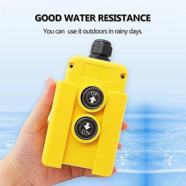 Fjernkontrollbryter for 12V tippehenger hydraulisk kraftløft Yellow