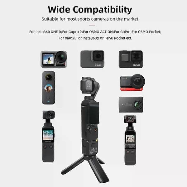 Mini stativ til DJI Osmo Pocket 3 bordstativ stabilisatorholder til Insta360 X3 Pocket 3 Pocket 2 Gimbal stativtilbehør