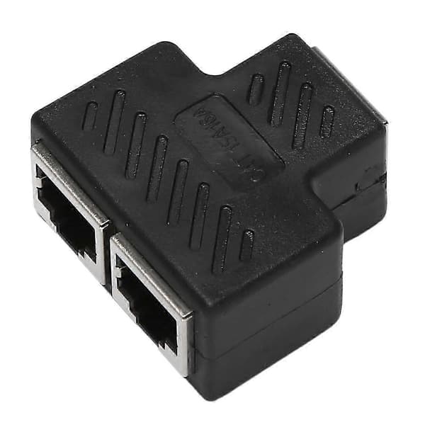 [13]2 Port RJ45 Splitter Adapter LAN Netværk Ethernet Extender Stik Lot 1 stk
