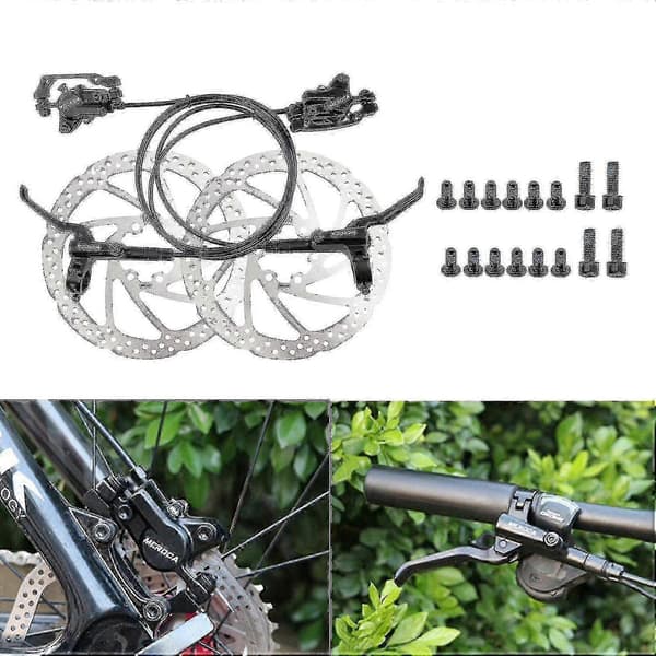MTB Hydraulisk Skivebremsesæt til Cykel Forreste Bageste Par 160mm Rotor