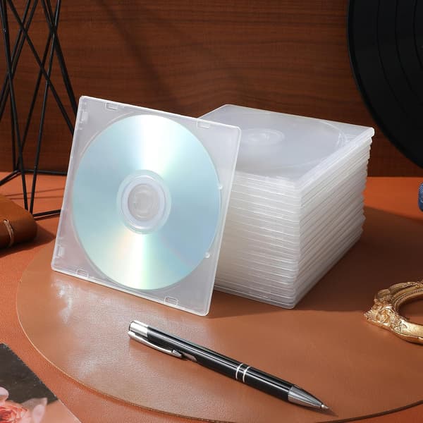 20 stk. enkelt CD DVD-etui Box Design Plastmateriale Støvtæt Rulle til Hjemmeopbevaring