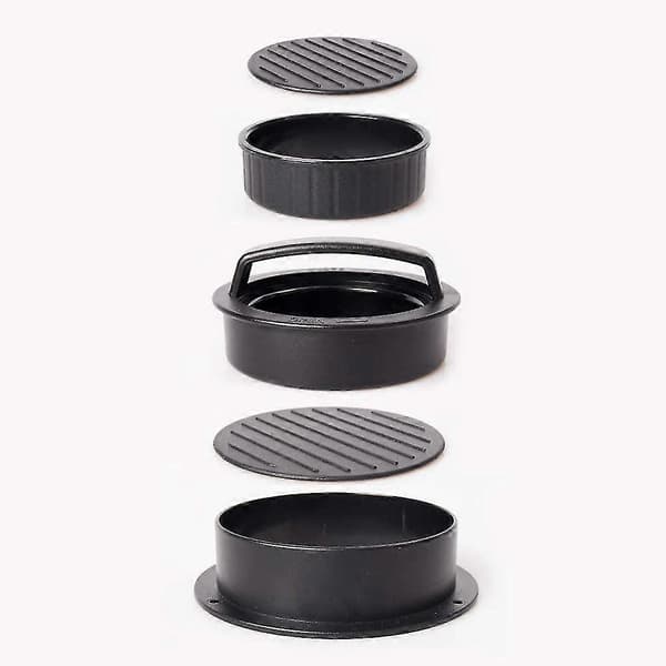 Hamburger Patty Maker Press 3-i-1 Fylt Burgerpresse Stor Non-stick