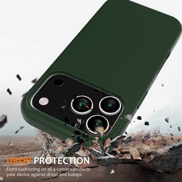Mobilskal for iPhone 17 Pro MagSafe Silikon Anti-Drop - Mørkegrønn Grønn Grön 54