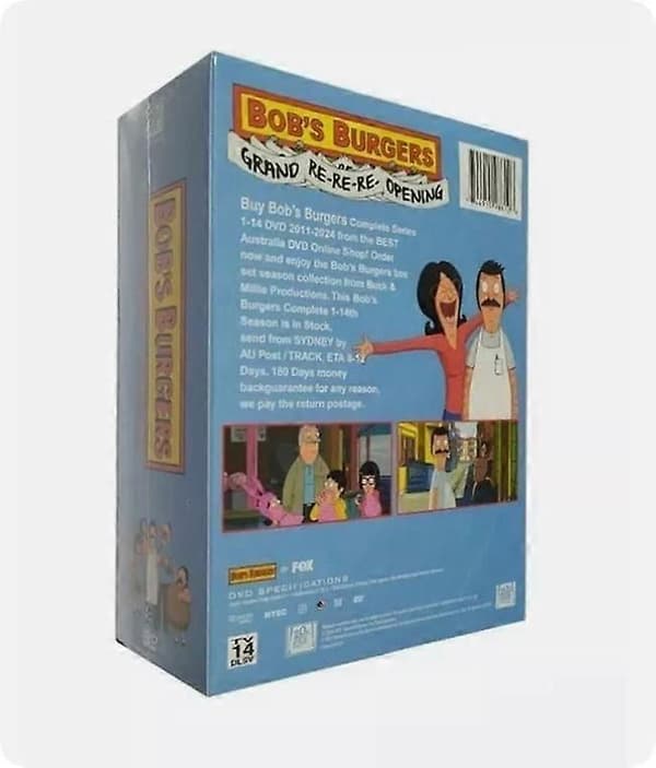 Bob's Burgers: Den komplette serie sæson 1-14 (DVD) 39-disk engelsk version