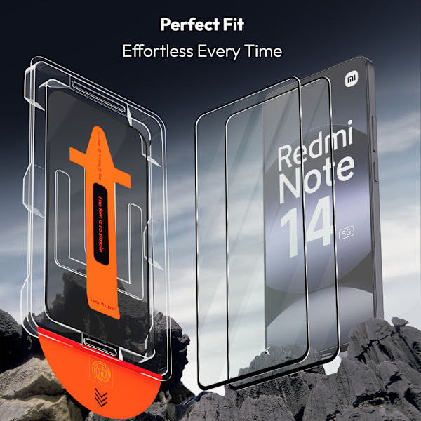 2-Pack Xiaomi Redmi Note 14 5G Screen Protector - Tempered Glass | [Automatic Installation] - Bubble-Free