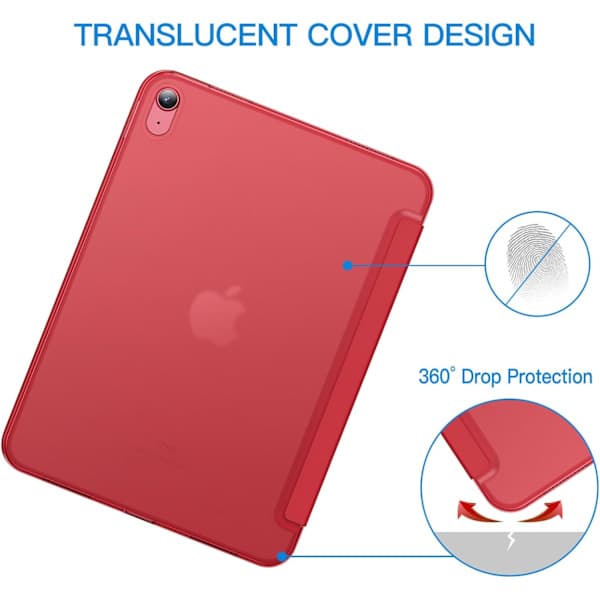 [13] Case for iPad (A16) 11th/10th Generation (2025/2022), Slim Stand Hard Back Case with Auto Wake/Sleep Function Black Svart