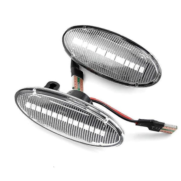 Bil LED Dynamisk Sidomarkeringslampa Blinkerslampa För J10 T31 Cube Juke Leaf Micra Vit