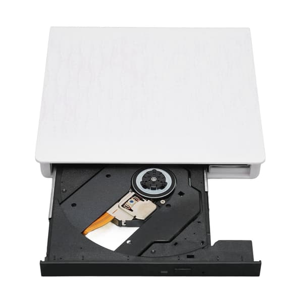 DVD Drive Portable High Speed USB 3.0 Plug and Play Slim Portable DVD CD External Burner for PC Ultrabook Netbook White