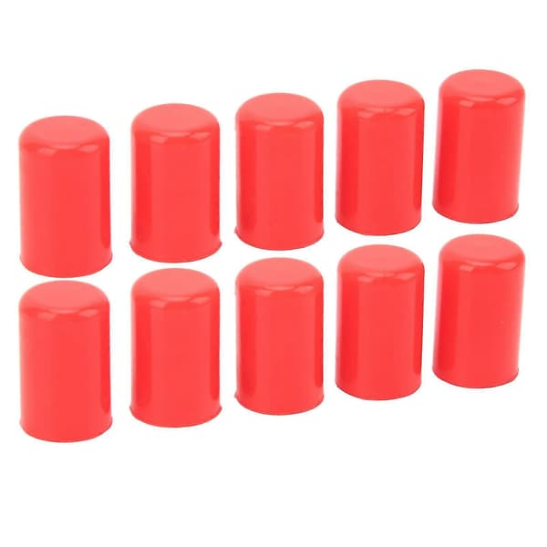 10 st silikonlock Universal insugningsvakuumslang rörändplugg Innerdiameter 14 mm Röd