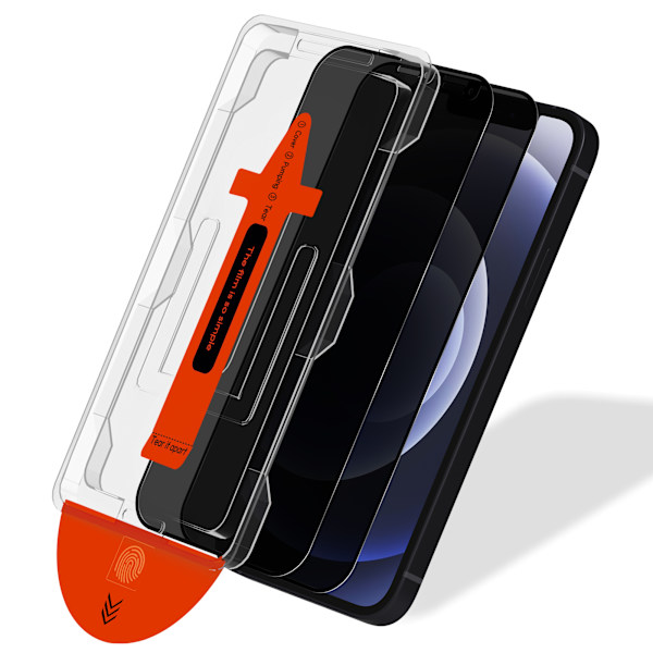 2-Pack iPhone 12 Privacy Screen Protector - Tempered Glass | [Automatic Installation] - Bubble-Free
