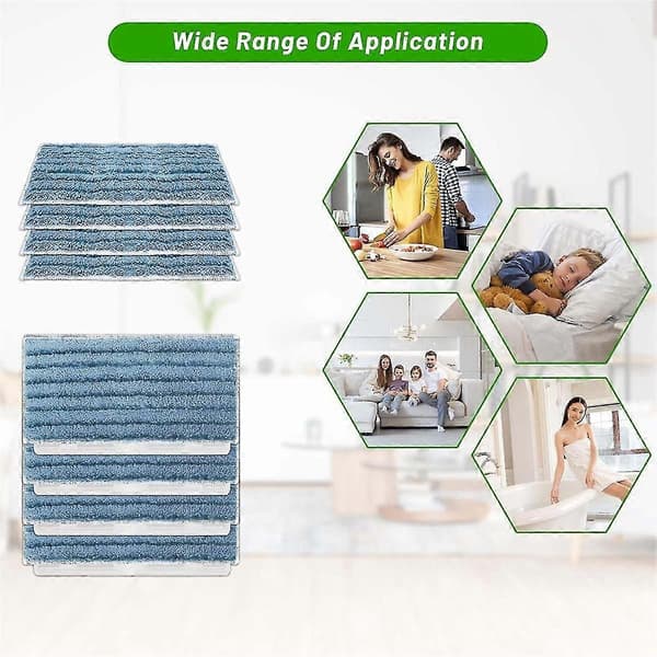 10 stk. gjenbrukbare moppeputer, erstatning for Vacmop-mopper Vm252 Vm251 Vm255 Vm250 Vm200 Vm200c Vm1
