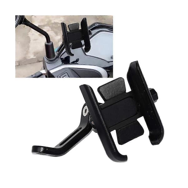 Til Pcx 125 Pcx 160 Pcx 150 Motorcykeltilbehør Cnc Spejlmontering Mobiltelefon Gps Beslag Sort