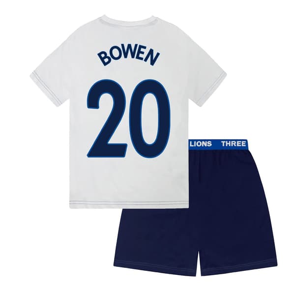 England FA Gutter Bowen 20 Kort Pyjamas Sett 6-7 År Hvit Hvit White 6-7 Years