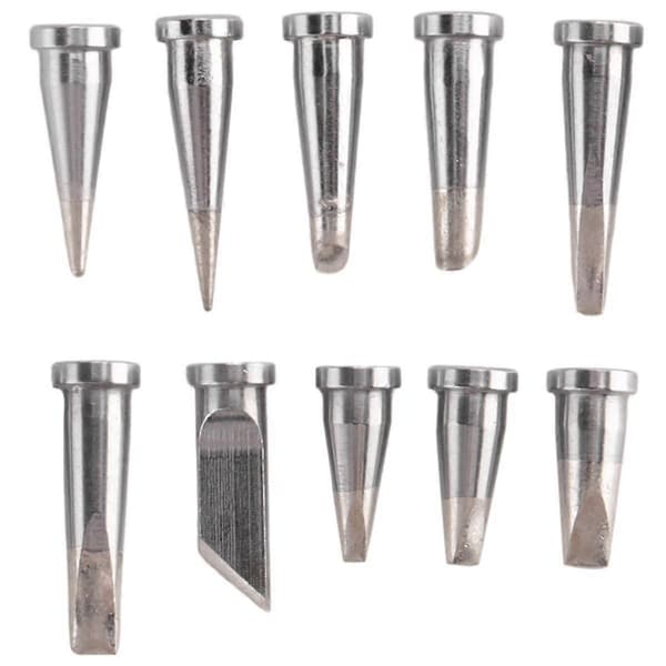 Velegnet til Weller Wsd81 Wd1000 Wsp80 Wp80 Lt, 10 stk. holdbart loddespidsæt Silver