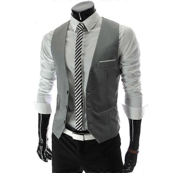 Herrjackor Business Västar Slim Fit Kostymväst Rock Grey L