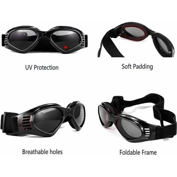 Hundebriller, kjæledyr-solbriller, sammenleggbare hundebriller UV-beskyttelse S