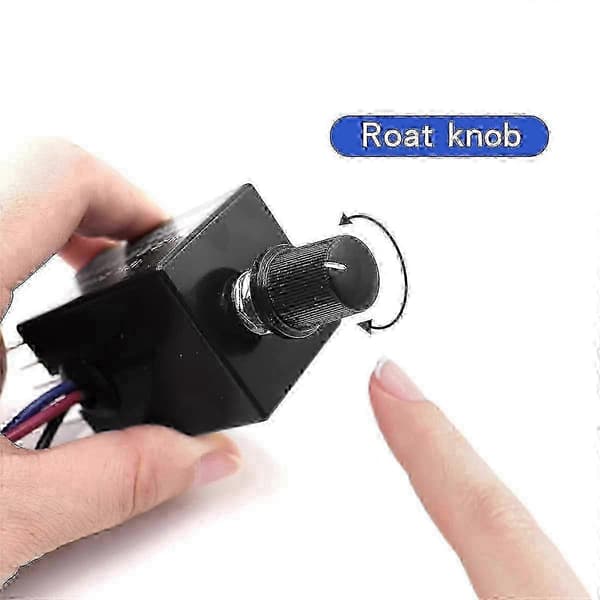 Hastighetsregulator for DC-motor 12V/24V, 2 stk trinnløs regulator med bryter