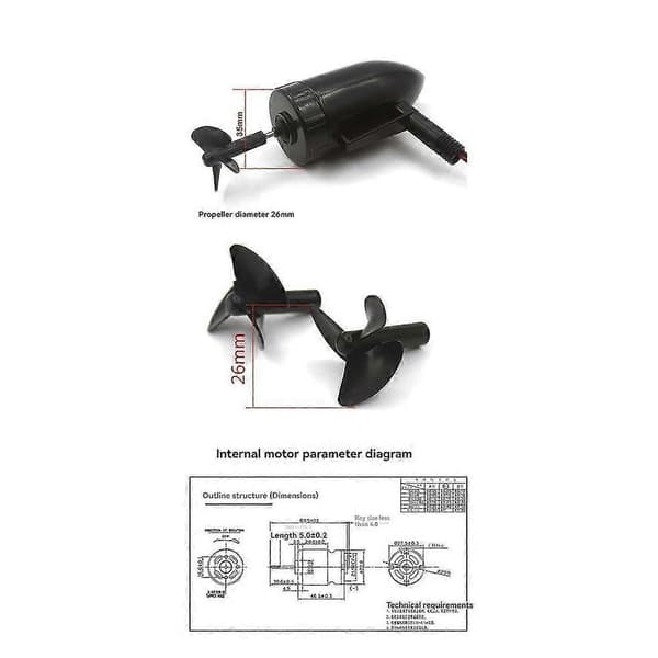 Agnbåd Undervandsmotor Propeller Bådtilbehør DIY Modificerede Sæt til Flytec 2011-5 Fiskebådsagnbåd