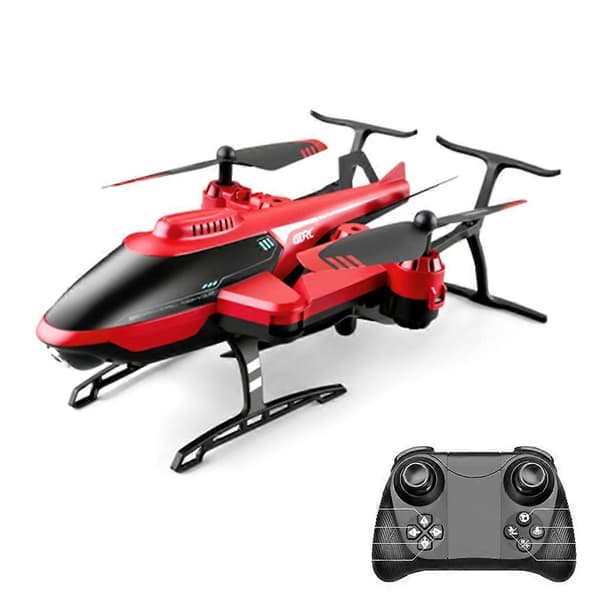 Hobby RC Multirotor lett å fly med mobil- og fjernkontroll for gutter til nyttår Red 4K
