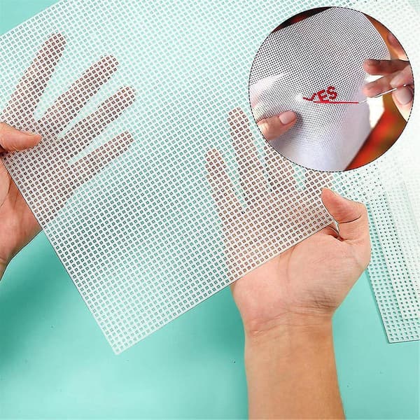 20 ark plastikkduk, 13x10,2 tommer 7ct gjennomsiktige plastikkdukark for broderi