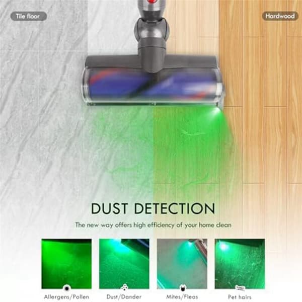 [13]2x Dust Detection LED Light for Vacuum Cleaner, Green Vacuum Cleaner Nozzle Accessory