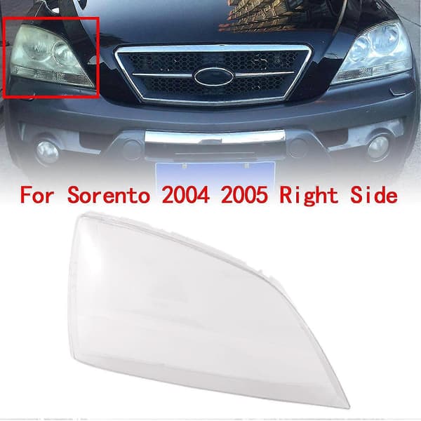 Bil Front Høyre Side Frontlykt Klar Linse Lampeskjerm Deksel For Sorento 2004 2005