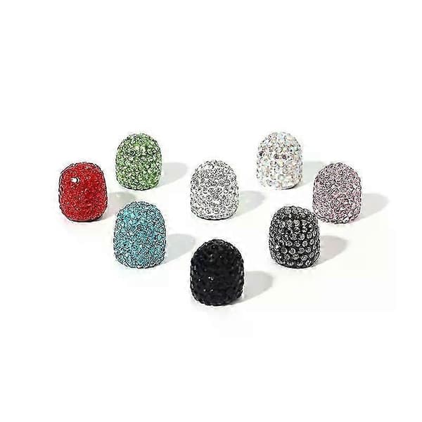 4 stk diamant rhinestone bil dekk ventil stammehetter støvtett universal auto bling