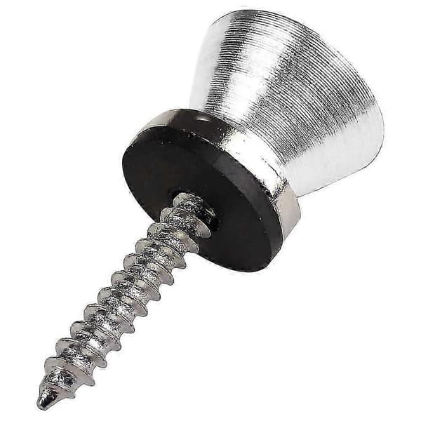 10 stk. metalremknapper endestifter med monteringsskruer til elektrisk akustisk guitar, bas, ukulele silver
