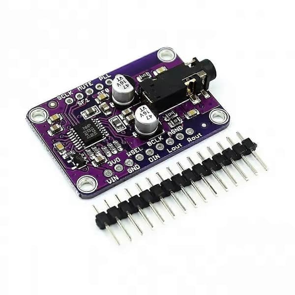 5 STK DAC Modul MCU-1334 UDA1334A I2S DAC Audio Stereo Dekoder Modul Kort til Arduino 3.3V - 5V Purple
