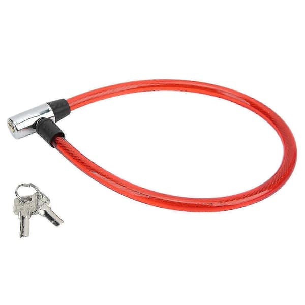 Robust Durable Steel Wire Bike Cable Lock Portable Easy Use for Bicycle Motorcycle Gate Red