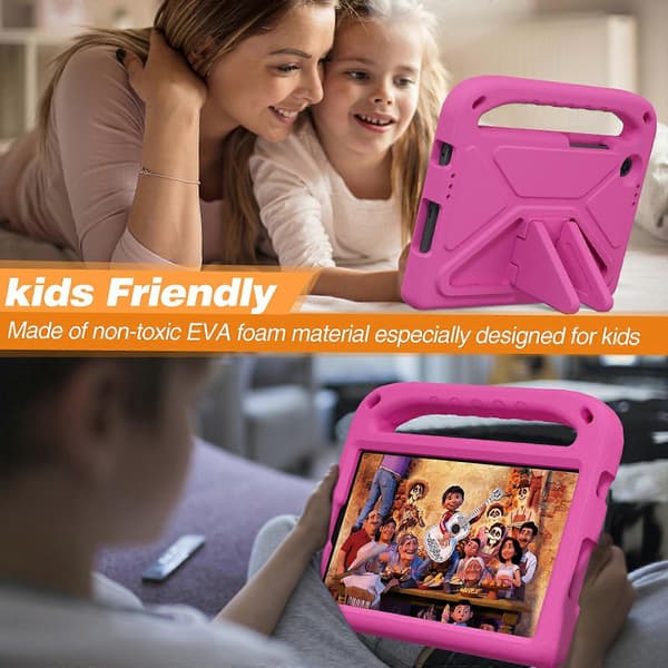 TKdaddy Deksel til Lenovo Tab K9 / One med Håndtak, Stativ og EVA-beskyttelse - Rosa