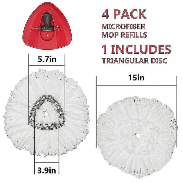 Spin Mop Head Moppdukar Kompatibla Med O-cedar Easywring Mopp Med Bas