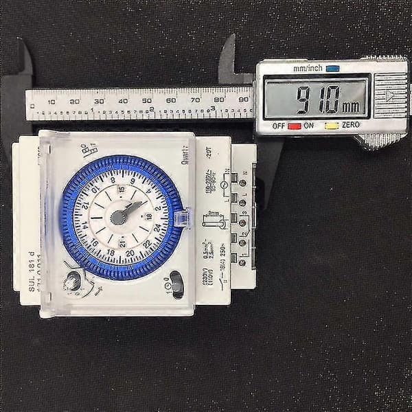 Analog mekanisk timer-kontakt 110v220v 24 timer dagligt programmerbar 15 min indstillingstidskontakt relæ white