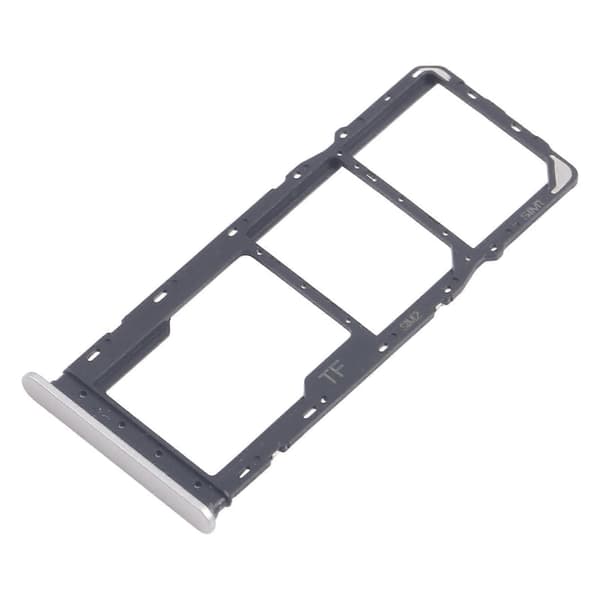 For ZTE Blade A76 4G Z2474 SIM + Micro SD-kortskuff Silver