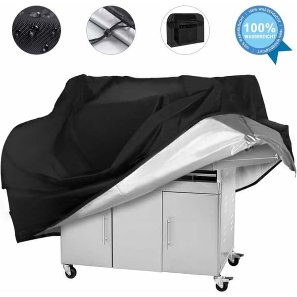 Grill Cover Waterproof Cover 145 X 61 X 117 cm Black