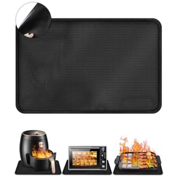 Heat-resistant silicone mat, 60x40 cm. Fireproof and non-slip for kitchen, countertop, and baking surfaces.