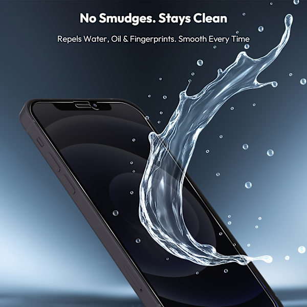 2-Pack iPhone 12 Privacy Screen Protector - Tempered Glass | [Automatic Installation] - Bubble-Free